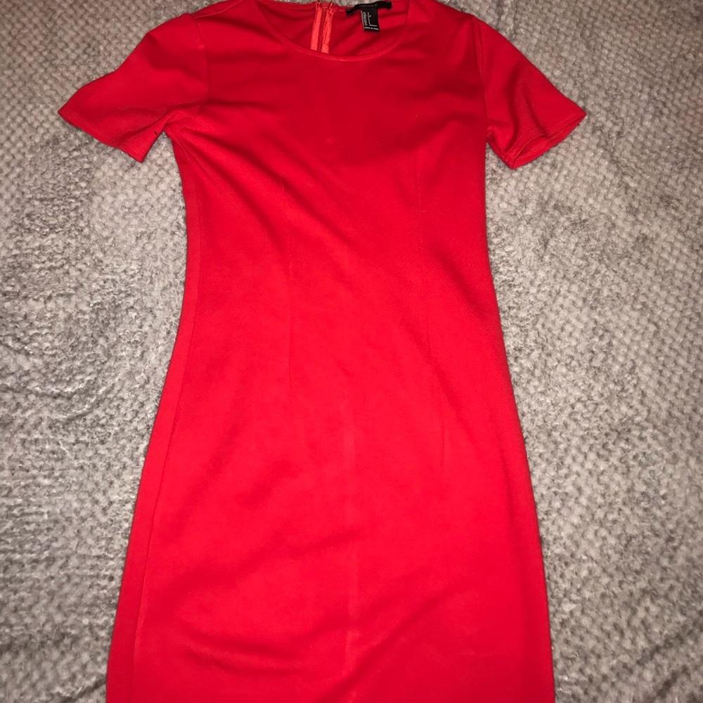 Red mini dress